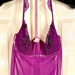 VS PURPLE RACERBACK BABY DOLL 36B VERY SEXY COLLEC
